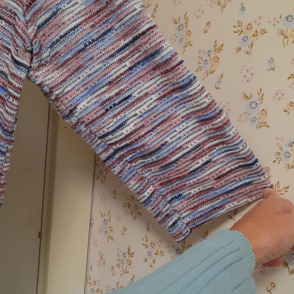 Multicolored Horizontal Thin Striped Top - image 3